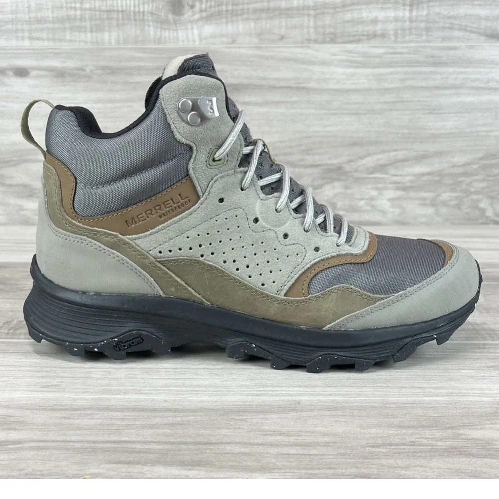 Merrell Speed Solo Mid J037859 Men's 9 Fog Suede Waterproof Hiking Boots DDK290